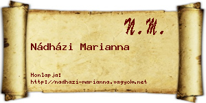 Nádházi Marianna névjegykártya