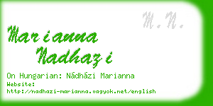 marianna nadhazi business card