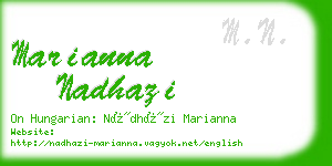 marianna nadhazi business card